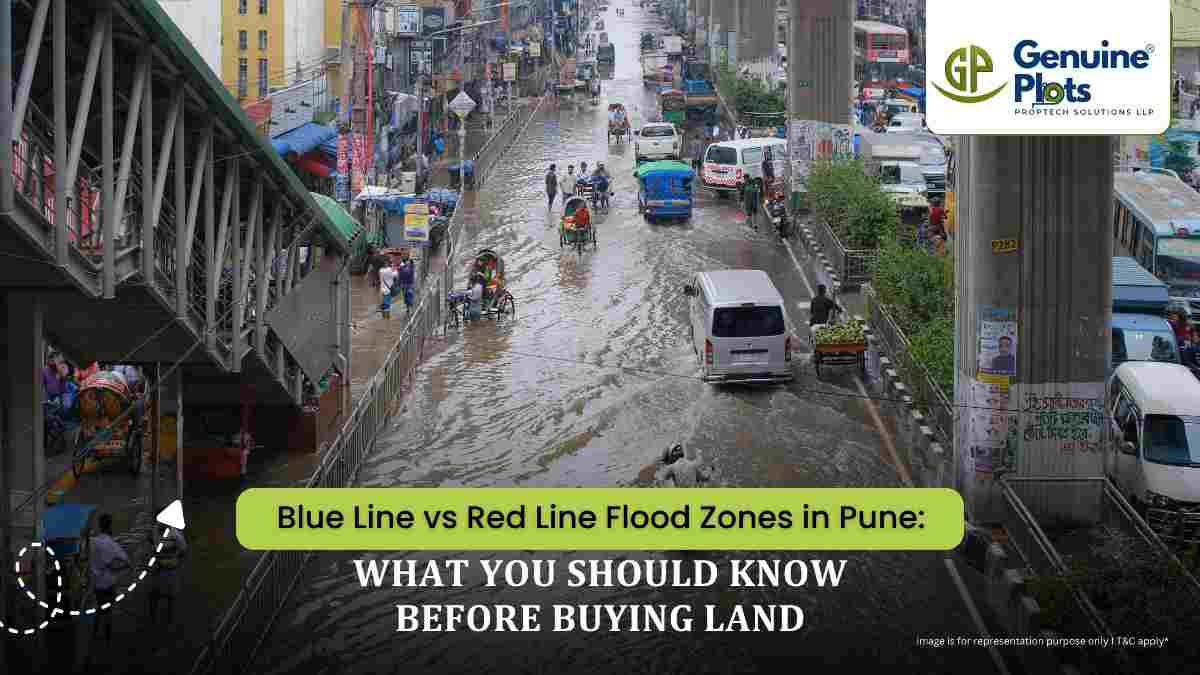 Blue Line vs Red Line Flood Zones in Pune: What You Should Know Before Buying Land